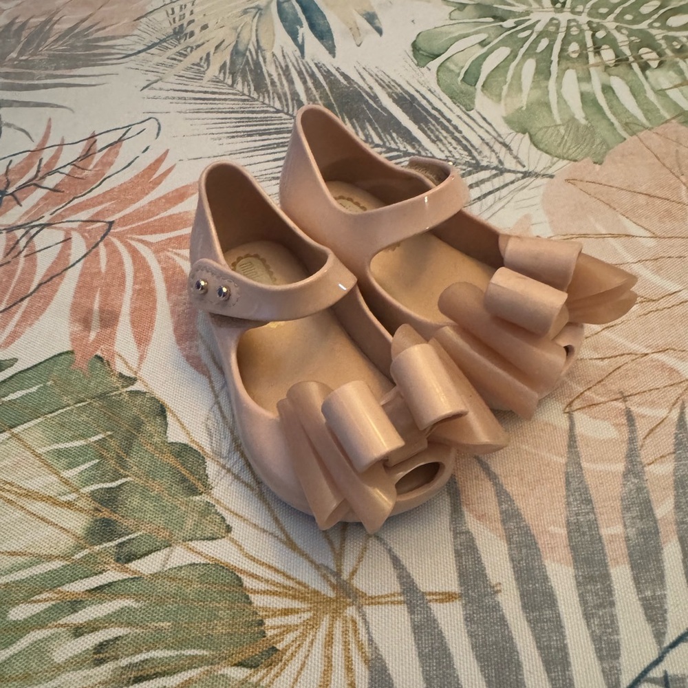 Mini Melissa Blush pink Bow Dress Shoes sz 5